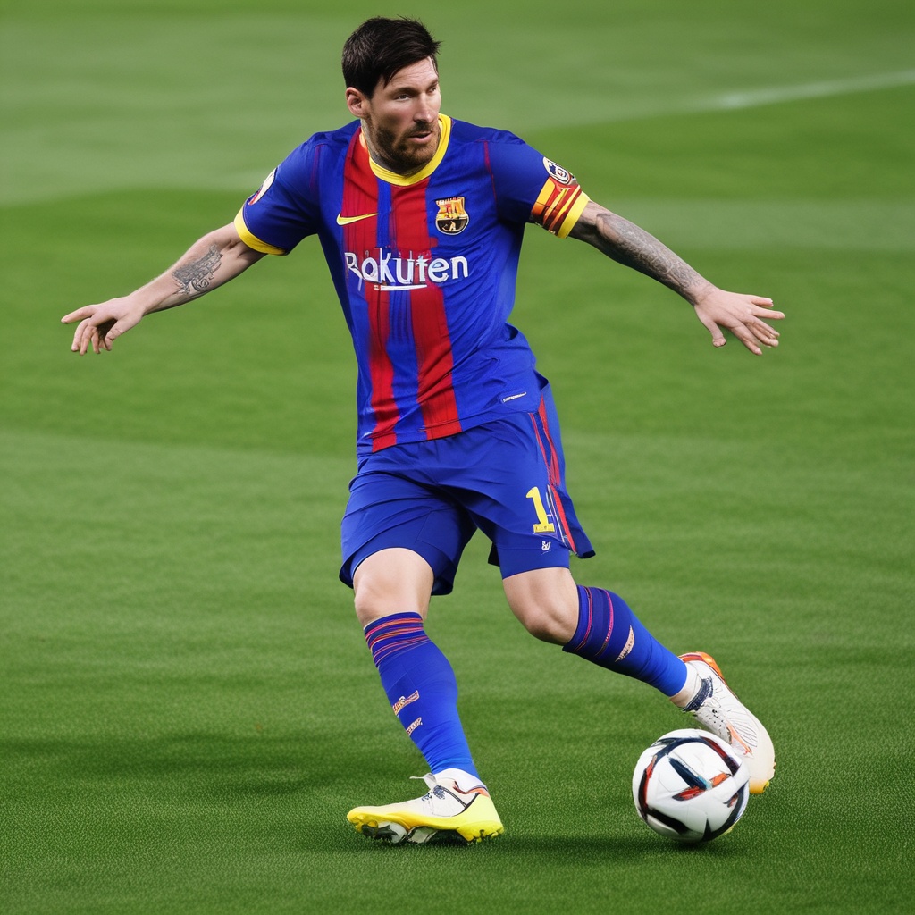 Lionel Messi in action
